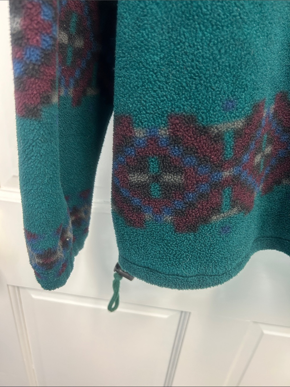 EUC Vintage Eddie Bauer Polartec Aztec Geometric Pattern 1/4-zip Fleece Pullover - Picture 5 of 7